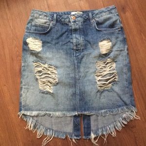 Denim skirt